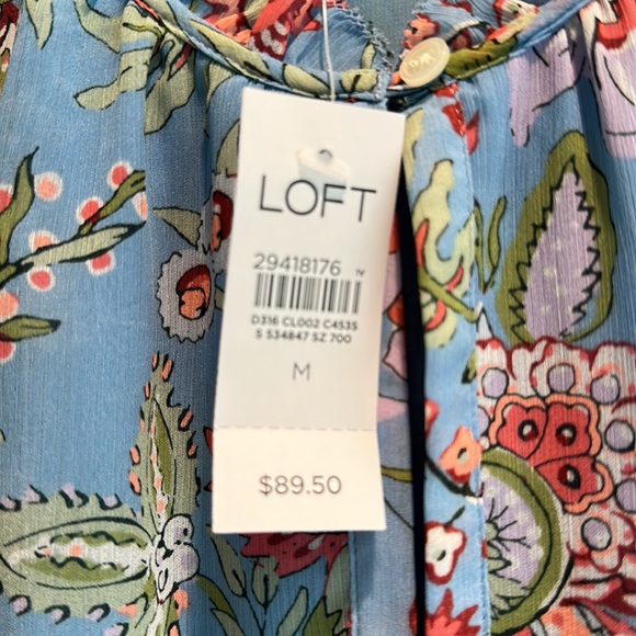 LOFT women’s Size M Floral Multi Color Lined Dress. Brand New! - Picture 2 of 4